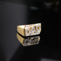 Real 10K Gold 'Dad' Diamond Ring