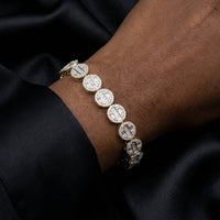 Real 10K Gold Round Diamond Bracelet