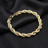 Real 10K Gold Yellow Rope Bracelet