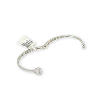 Brazalete de oro de 10K auténtico con corazón de diamante
