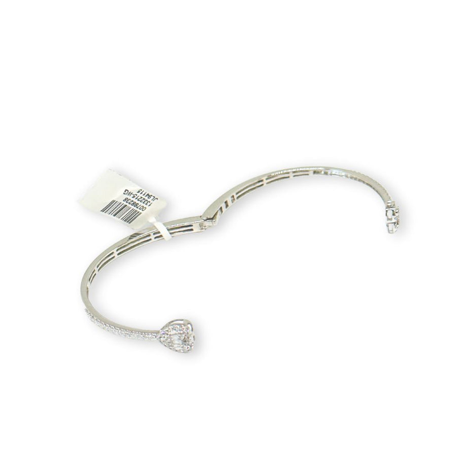 10K Heart Diamond Bangle