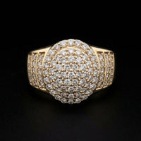 10K Diamond Mens Oval Ring