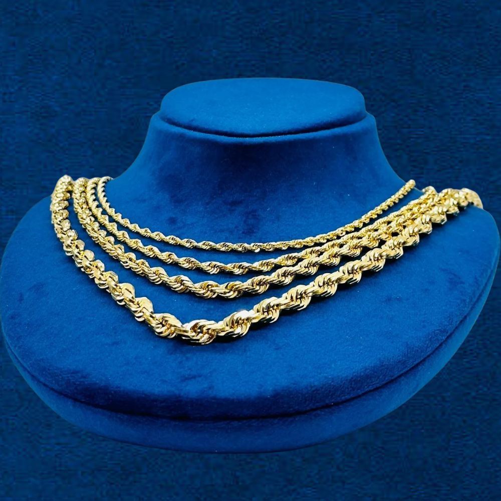10K Solid Rope Chains