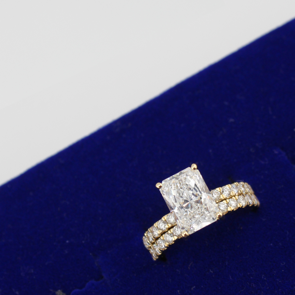14K Diamond Engagement Ring & Band
