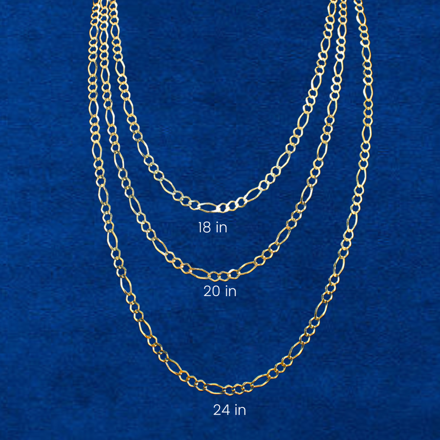 10K 4mm Figaro Chain