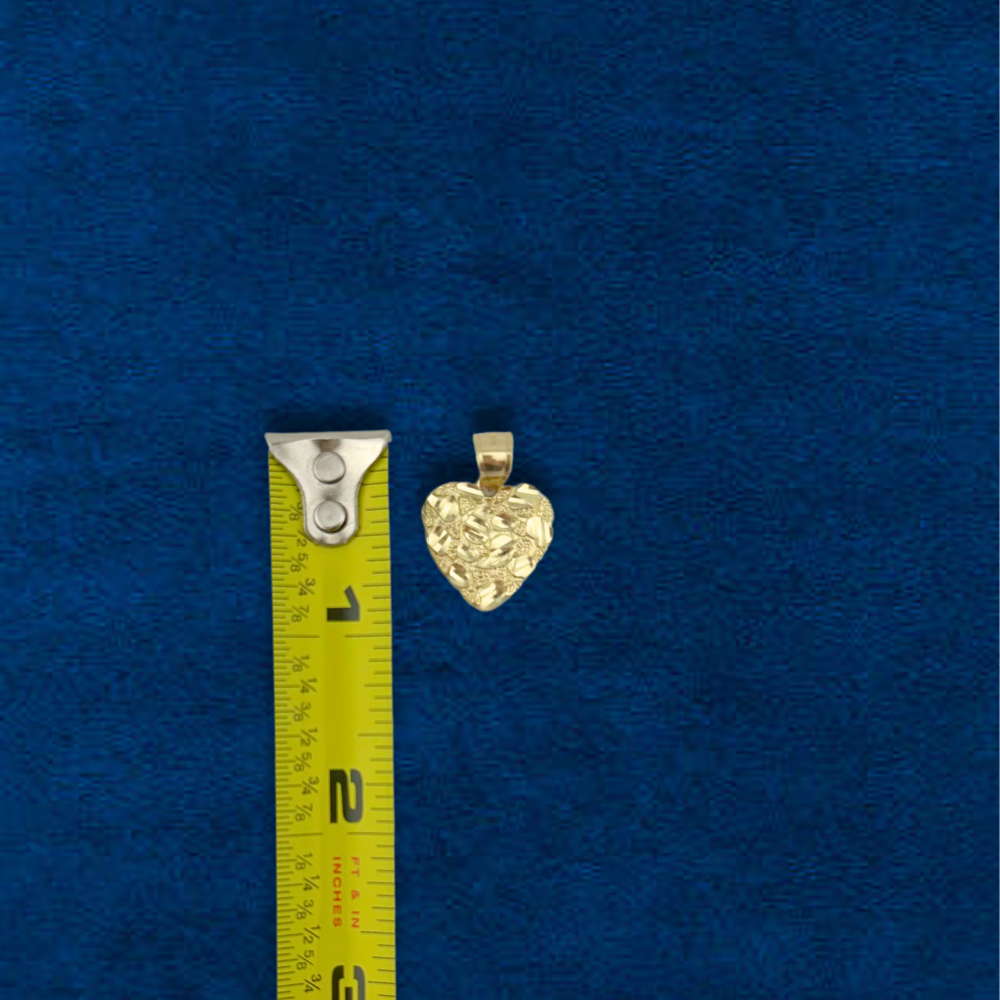 10K Nugget Heart & Chain