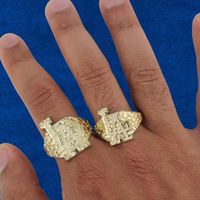 Real 10K Gold LA Nugget Ring