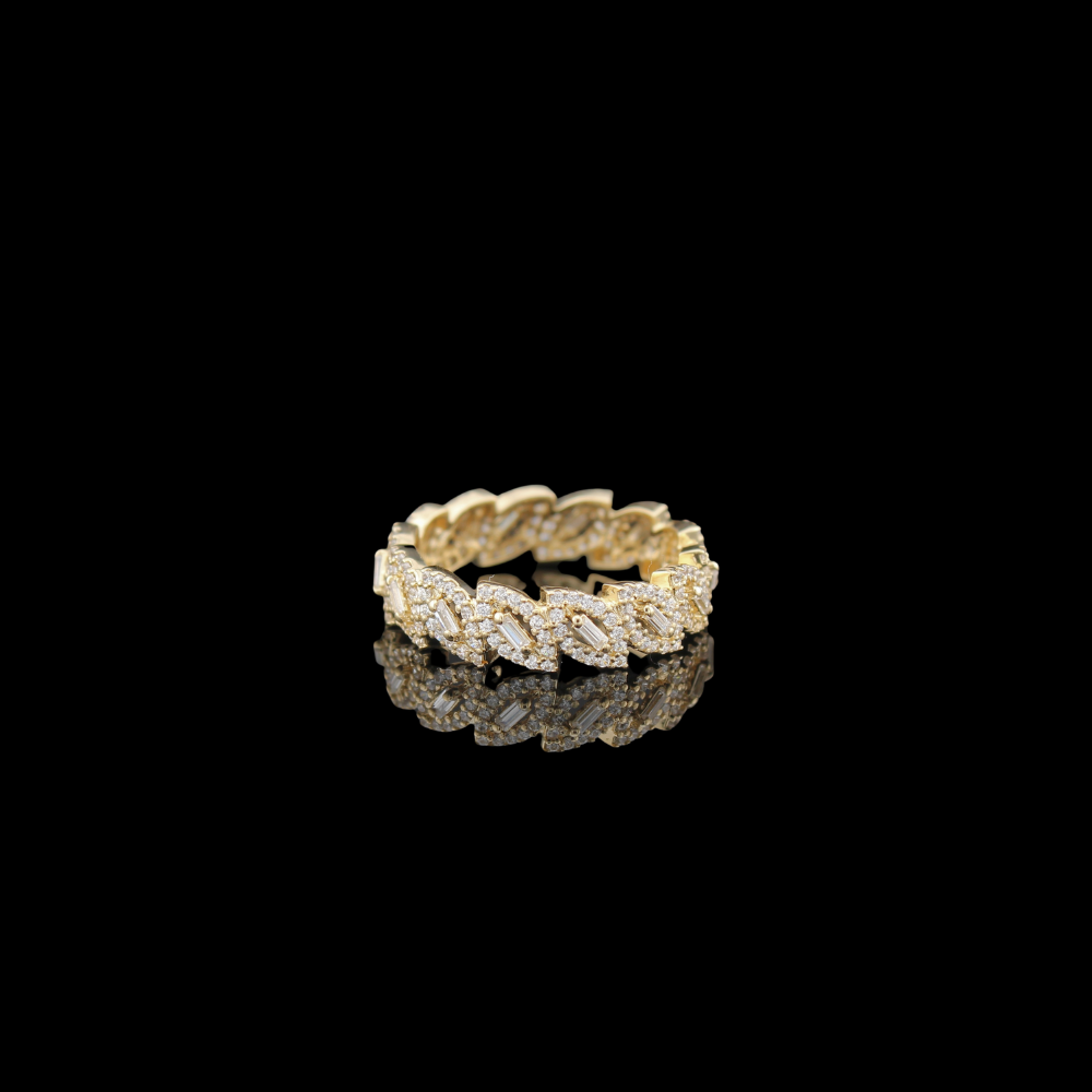 Anillo de oro de 14 quilates auténtico