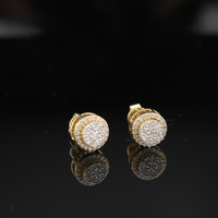 Real 10K Gold Diamond Earrings