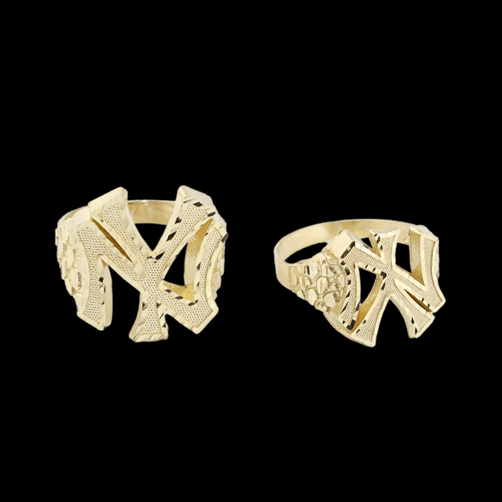 Real 10K Gold NY Nugget Ring