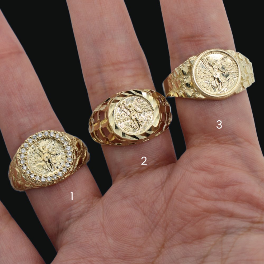 Anillos Centenario de Oro 10K auténtico