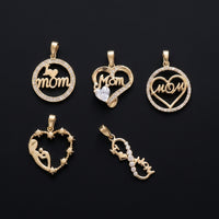 10K Gold Mom Pendants - Mother's Day Gift