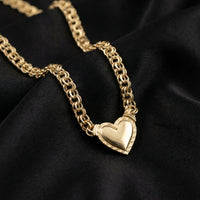 Real 10K Gold Chino Heart Necklace