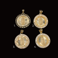 Colgante de la Virgen María de oro de 10 quilates auténtico