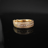 Anillo de oro de 14 quilates con diamantes para hombre