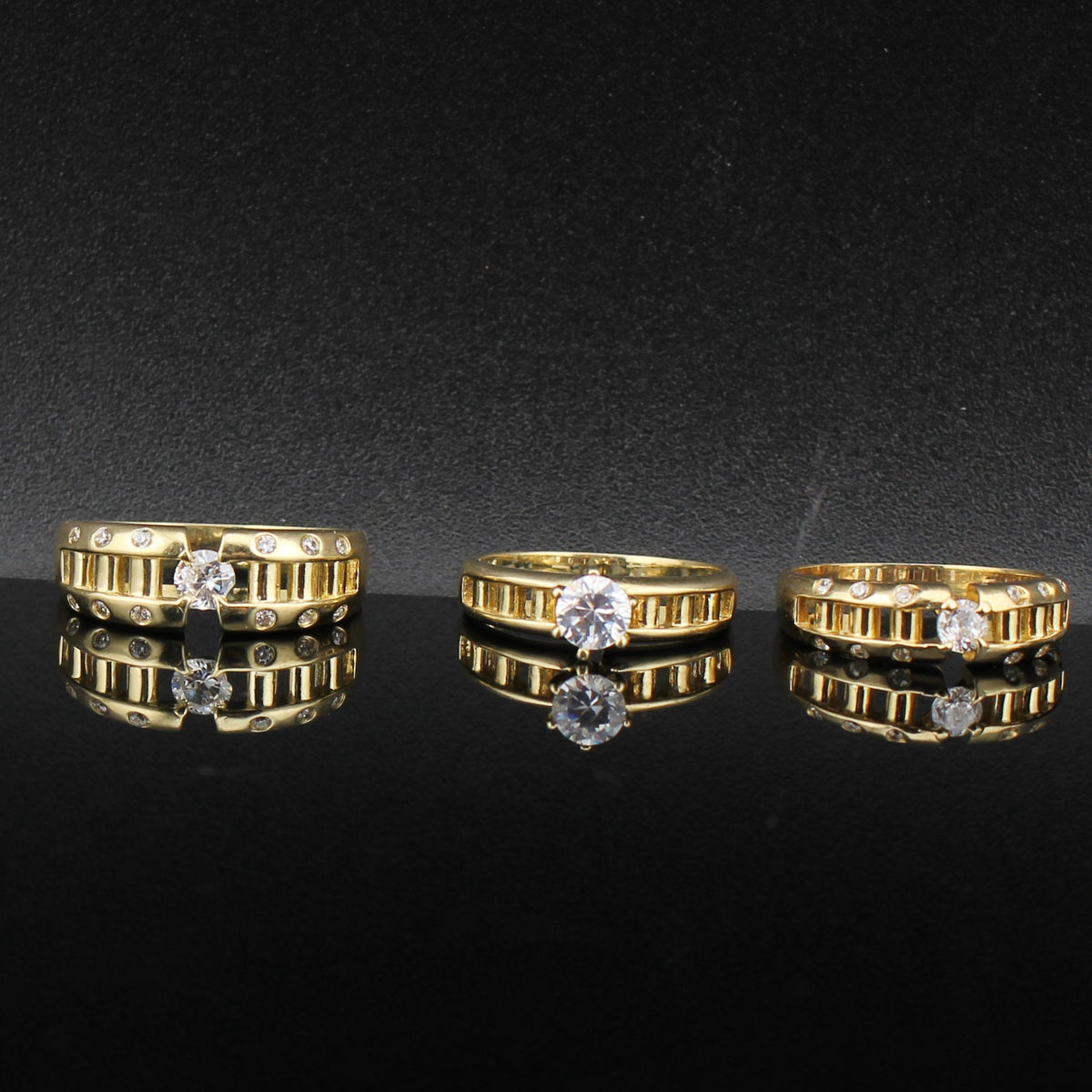 Real 10K Gold Couples Rings Set