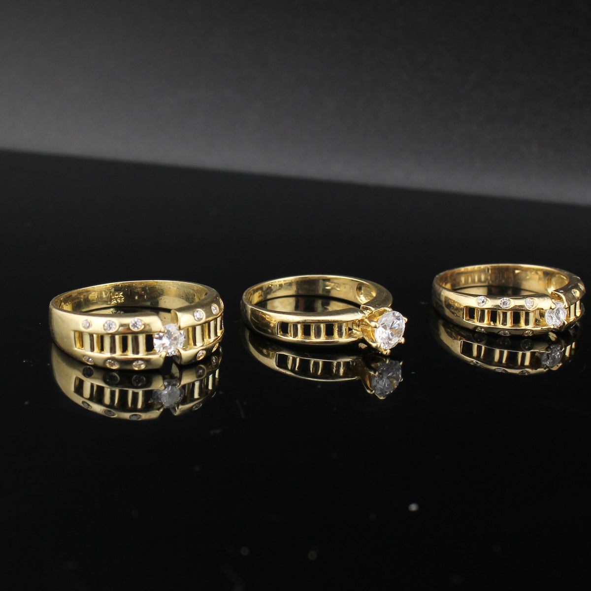 Real 10K Gold Couples Rings Set