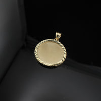 Colgante de oro de 10K real pequeño con fotografía