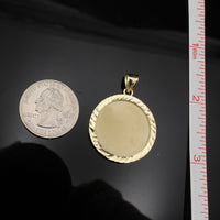 Colgante de oro de 10K real pequeño con fotografía