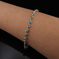 Pulsera de oro de 14 quilates con ojo turco de turquesa