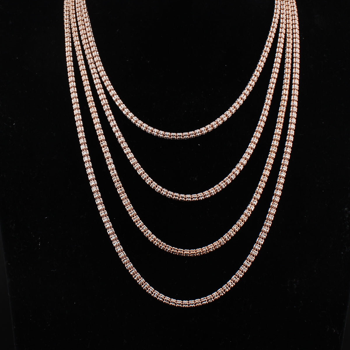 Real 10K Rose Gold 3.2mm Ice Chain