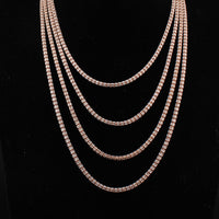 Real 10K Rose Gold 3.2mm Ice Chain