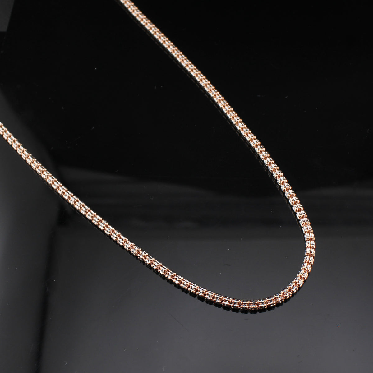 Real 10K Rose Gold 3.2mm Ice Chain