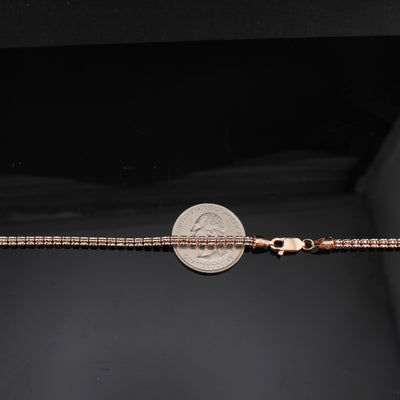 10K Gold Rose Gold Ice Chain 3.2mm