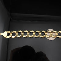 Pulsera Cubana de Oro Real de 14K y 15mm