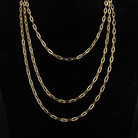 Clip de papel de oro de 14 quilates de 3.5 mm real
