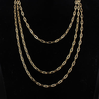 14K Gold Paperclip Gold 3.5mm