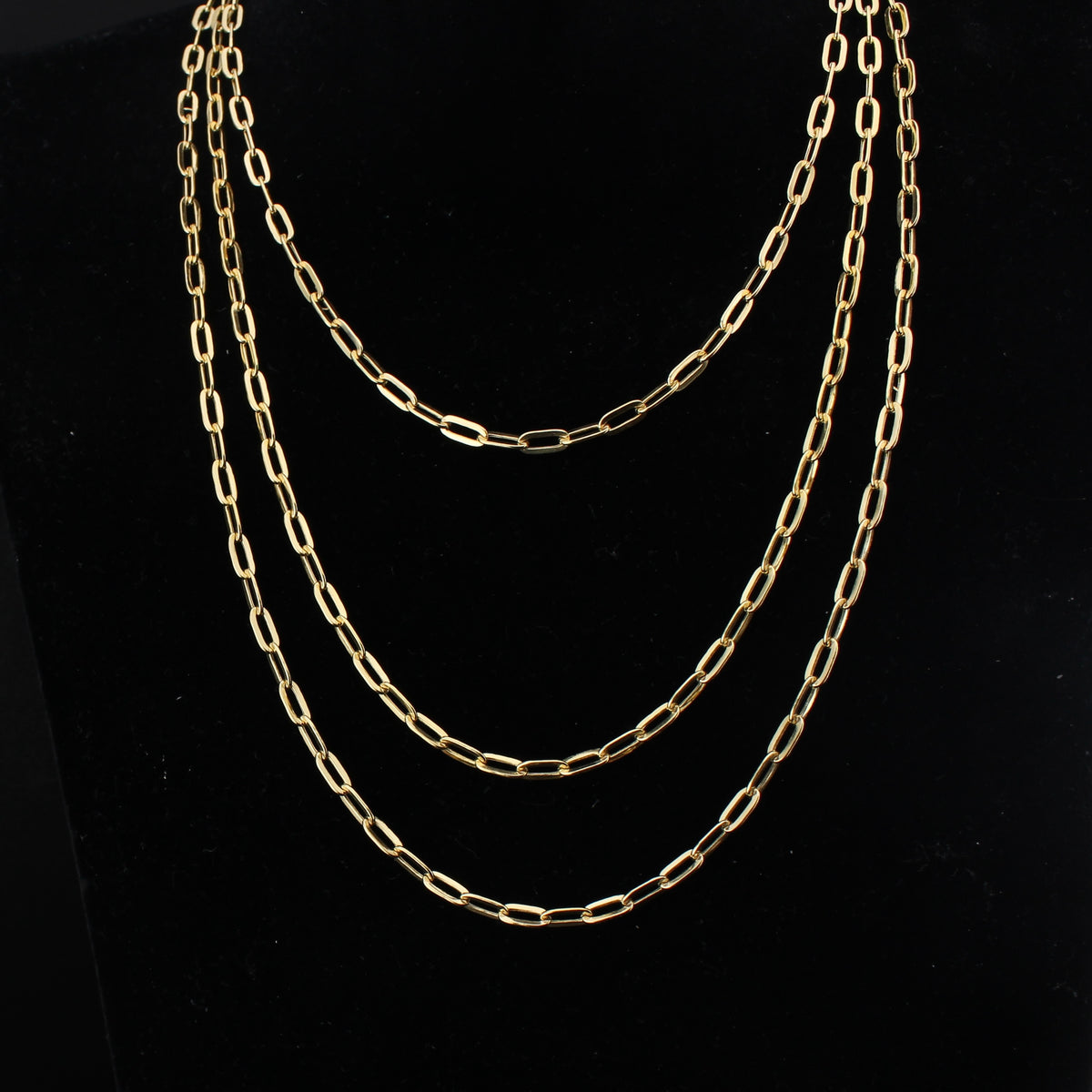 Clip de papel de oro de 14 quilates de 3.5 mm real