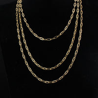 Clip de papel de oro de 14 quilates de 3.5 mm real