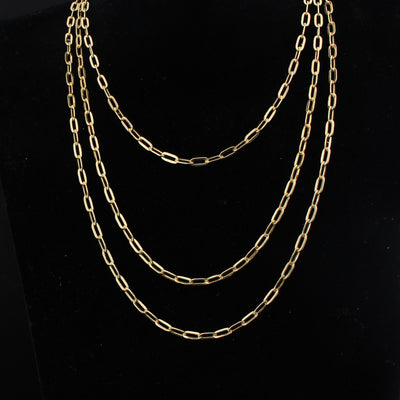 14K Gold Paperclip Gold 3.5mm
