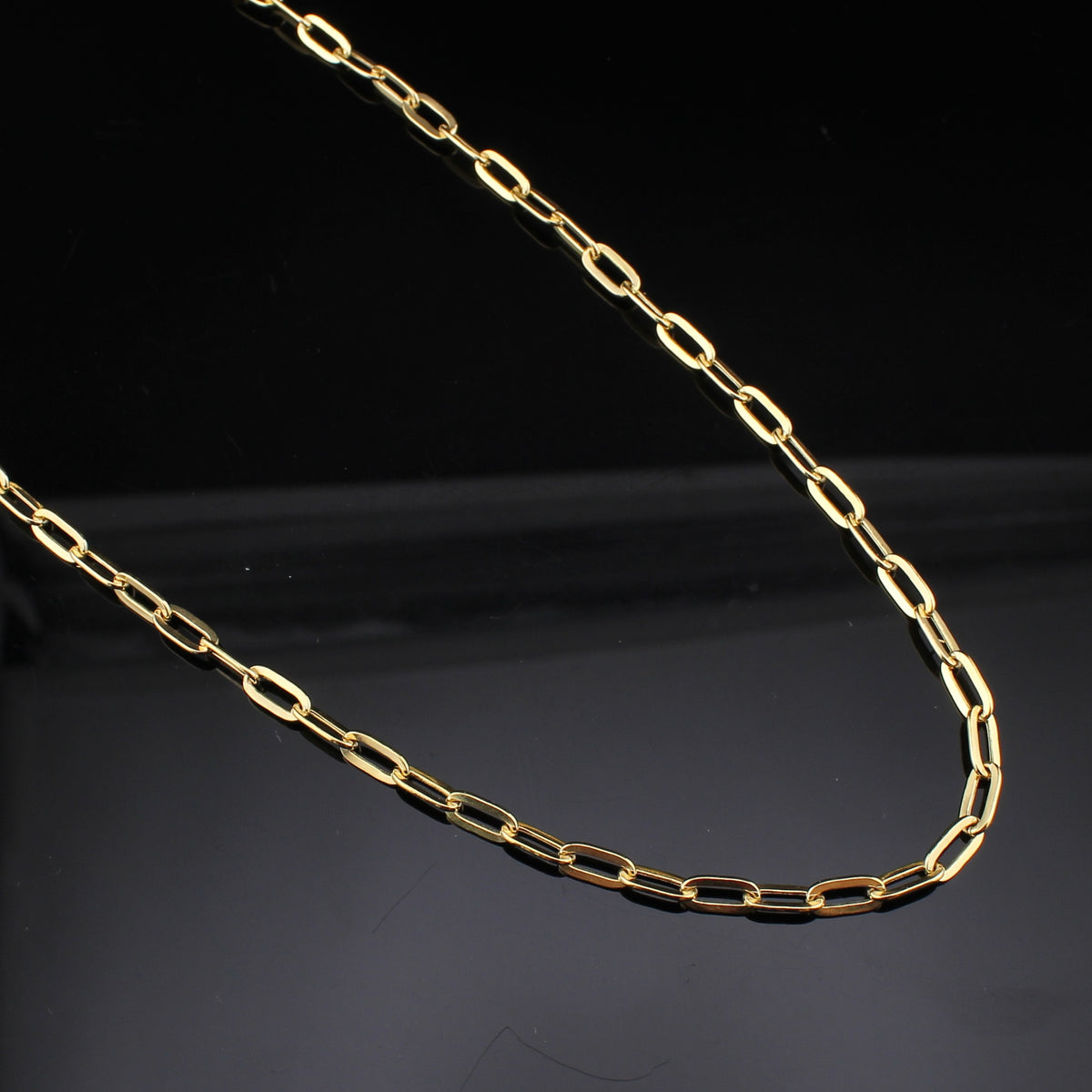 Clip de papel de oro de 14 quilates de 3.5 mm real