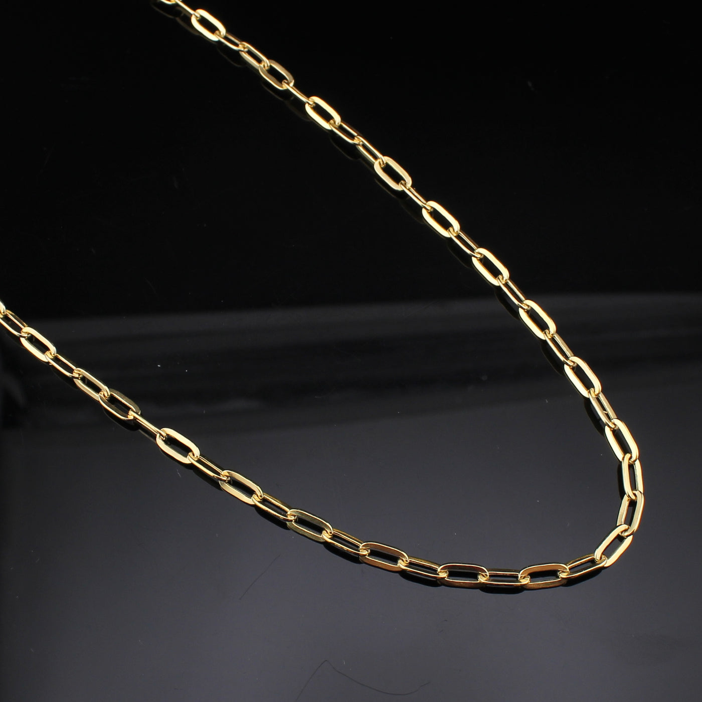 14K Gold Paperclip Gold 3.5mm