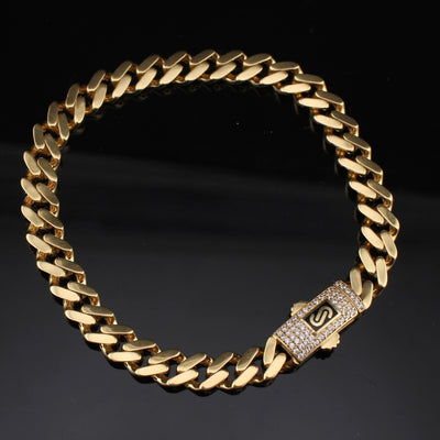 14K Gold Cuban Monoco Style Bracelet 6.5mm