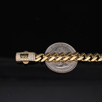 Real 14K Gold 6.5mm Cuban Monoco Style Bracelet