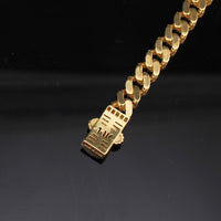 Real 14K Gold 6.5mm Cuban Monoco Style Bracelet
