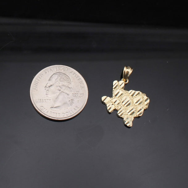 Colgante pepita de oro de 10K real de Texas