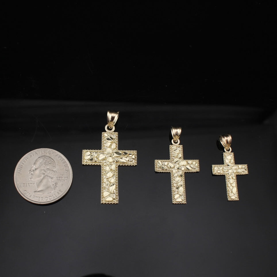 Real 10K Gold Cross Pendants