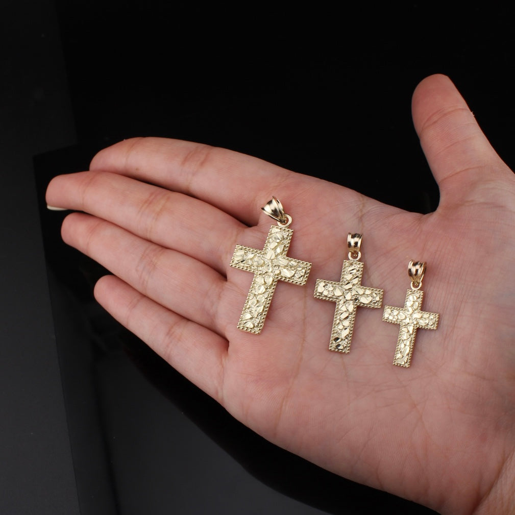 Real 10K Gold Cross Pendants
