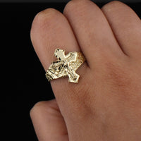 10K Real Gold Crucifix Cross Ring - alternate view - ICEbyAK