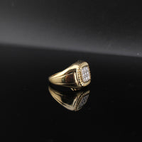 Real 10K Gold Diamond Mens Ring