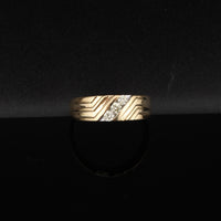 Real 10K Gold Diamond Mens Band