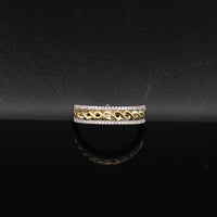 Anillo de hombre de oro de 10K auténtico con diamante