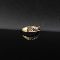 Anillo de hombre de oro de 10K auténtico con diamante