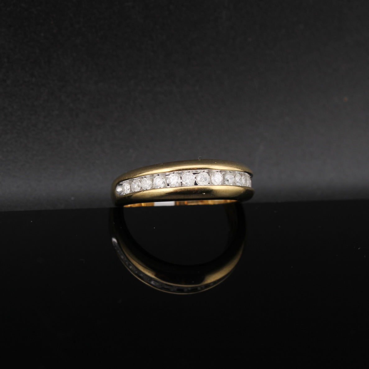 Real 10K Gold Diamond Men's Band