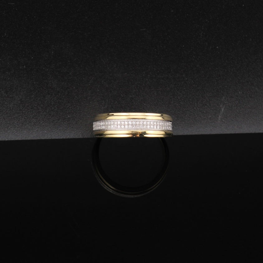 Real 10K Gold Diamond Men's Band