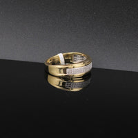 Real 10K Gold Diamond Men's Band